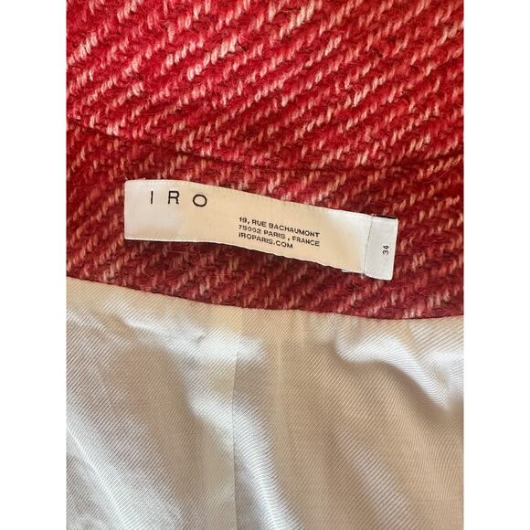NWOT Irinia Red Wool Blend Coat 34 - Picture 5 of 9